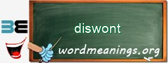 WordMeaning blackboard for diswont